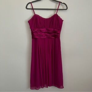Democracy Y2K Magenta Spaghetti Strap Chiffon Cocktail Dress-Size 6